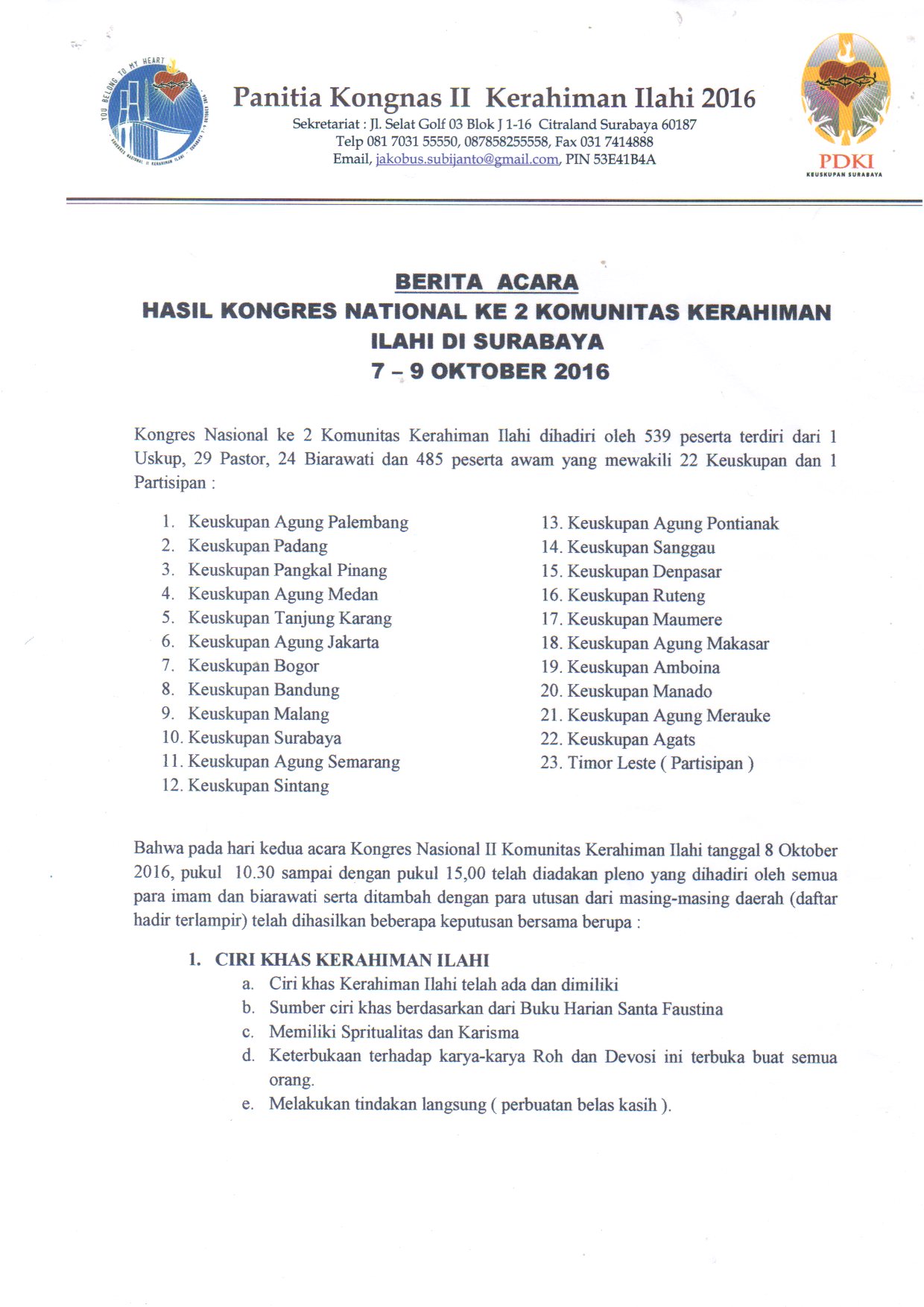 KONGNAS II. SURABAYA. 07 - 09 OKT. 2016